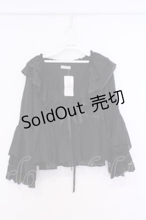 画像: axes femme / レース袖フリルボレロ  クロ O-26-02-04-1078-AX-TO-IG-OS