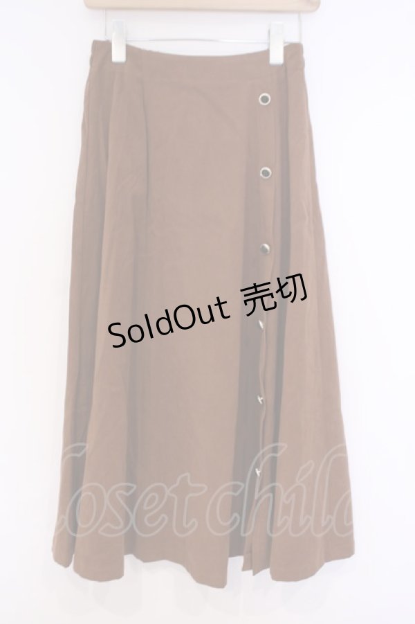 画像1: axes femme / スウェード風スカート  ブラウン O-26-02-04-1080-AX-SK-IG-ZT595 (1)