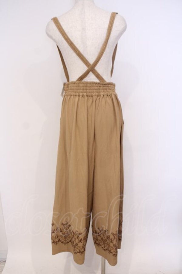 画像3: axes femme / 裾刺繍サス付ワイドパンツ M キャメル O-26-02-04-1008-AX-PA-IG-OS (3)