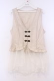 画像1: axes femme / チュールフリルベスト  生成り O-26-02-04-1084-AX-TO-IG-OS (1)