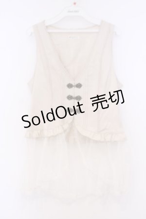 画像: axes femme / チュールフリルベスト  生成り O-26-02-04-1084-AX-TO-IG-OS