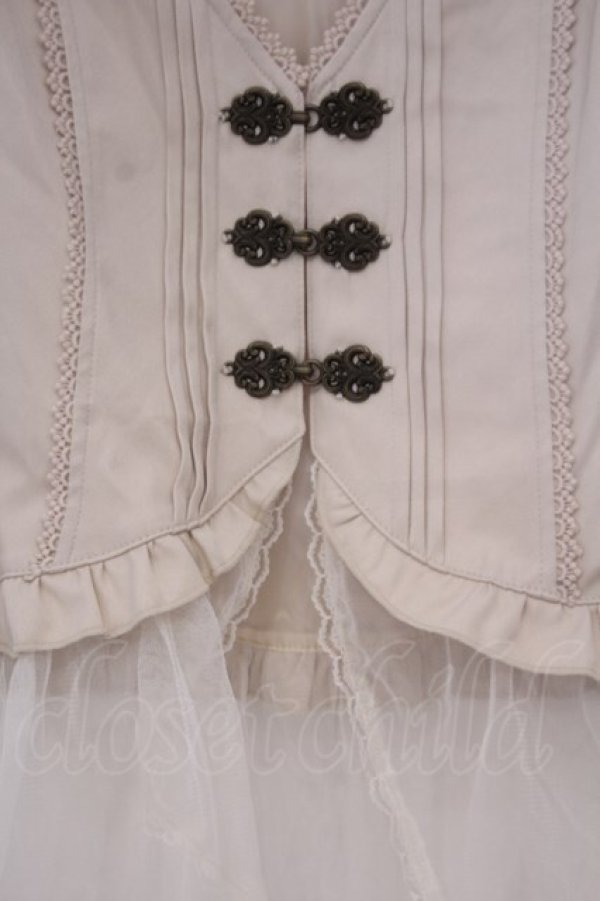 画像2: axes femme / チュールフリルベスト  生成り O-26-02-04-1084-AX-TO-IG-OS (2)