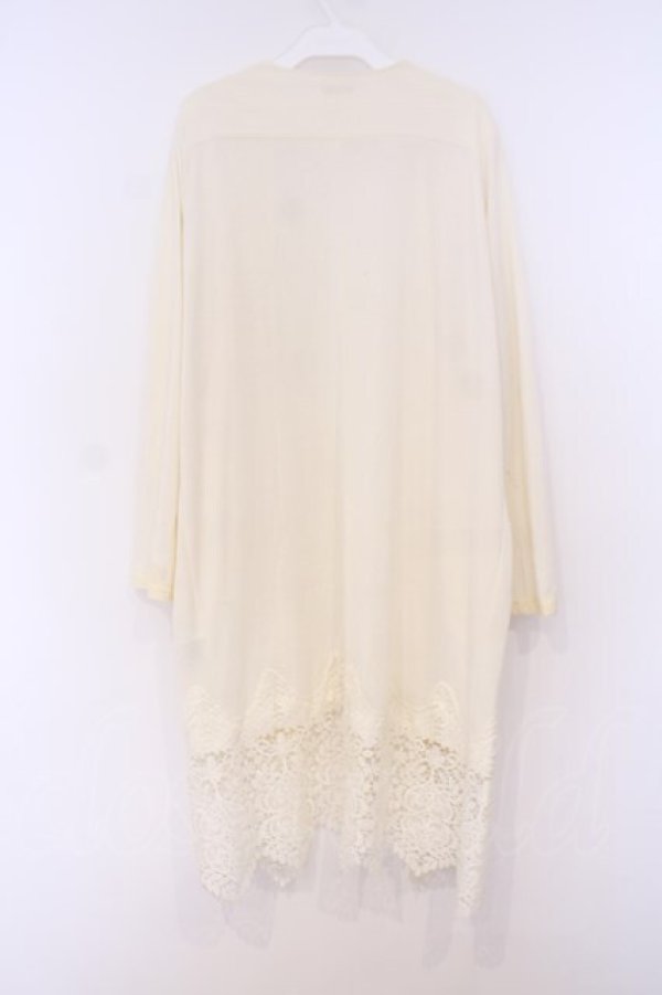 画像3: axes femme / 裾レースTPU天竺ロングカーディガン M アイボリー O-26-02-04-1085-AX-TO-IG-OS (3)