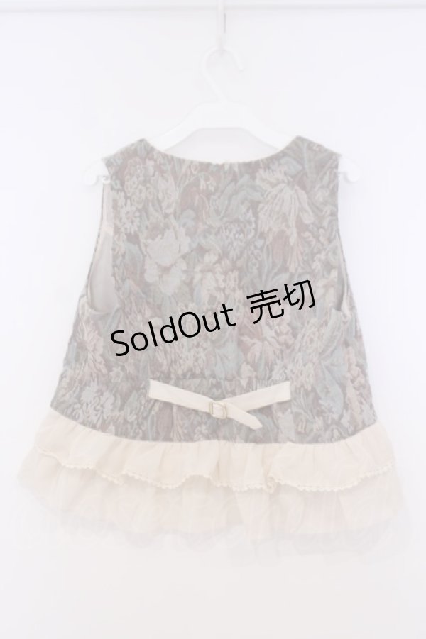 画像3: axes femme / 裾フリルタッセルベスト  ベージュ×アイボリー O-26-02-04-1086-AX-TO-IG-OS (3)