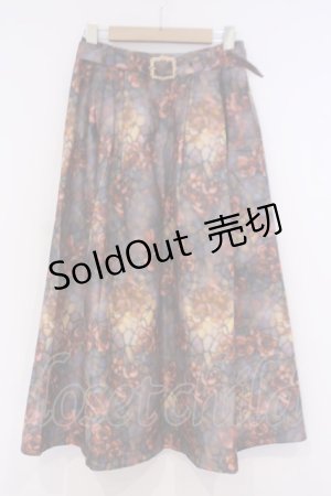 画像: axes femme / ステンドグラスランプ柄スカート  マルチカラー O-26-02-04-1088-AX-SK-IG-OS