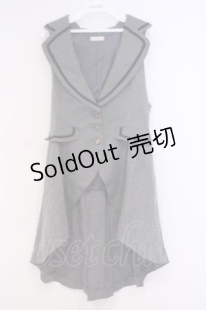 画像: axes femme / レース使いJQロングベスト M グレー O-26-02-04-1091-AX-TO-IG-OS