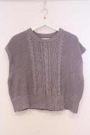 画像: axes femme POETIQUE / ニットベスト  ラベンダー系 O-26-02-04-1093-AX-TO-IG-OS