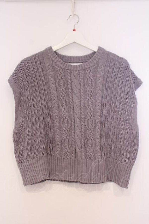 画像1: axes femme POETIQUE / ニットベスト  ラベンダー系 O-26-02-04-1093-AX-TO-IG-OS (1)