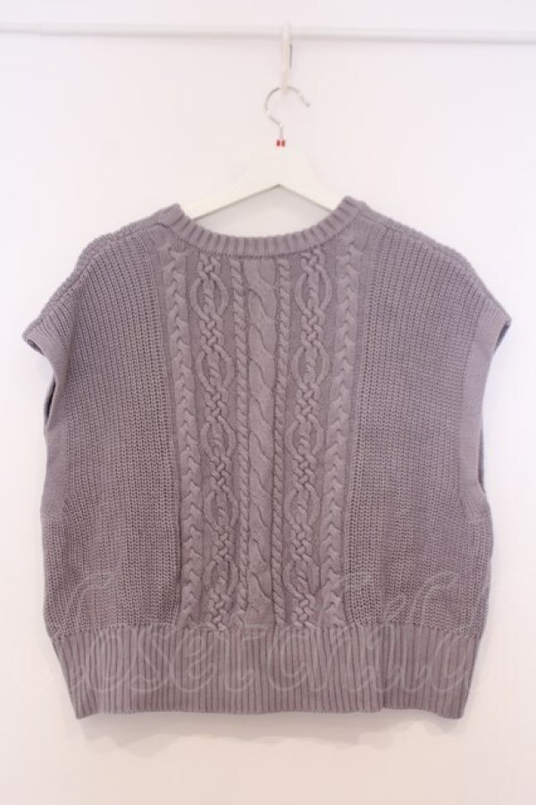 画像2: axes femme POETIQUE / ニットベスト  ラベンダー系 O-26-02-04-1093-AX-TO-IG-OS (2)