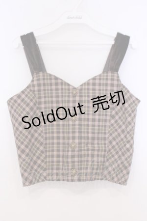 画像: axes femme / HOUSEofTARTANコラボビスチェ  ブラウンチェック O-26-02-04-1094-AX-TO-IG-OS