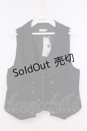 画像: axes femme / ジップデザインベスト  クロ O-26-02-04-1095-AX-TO-IG-OS