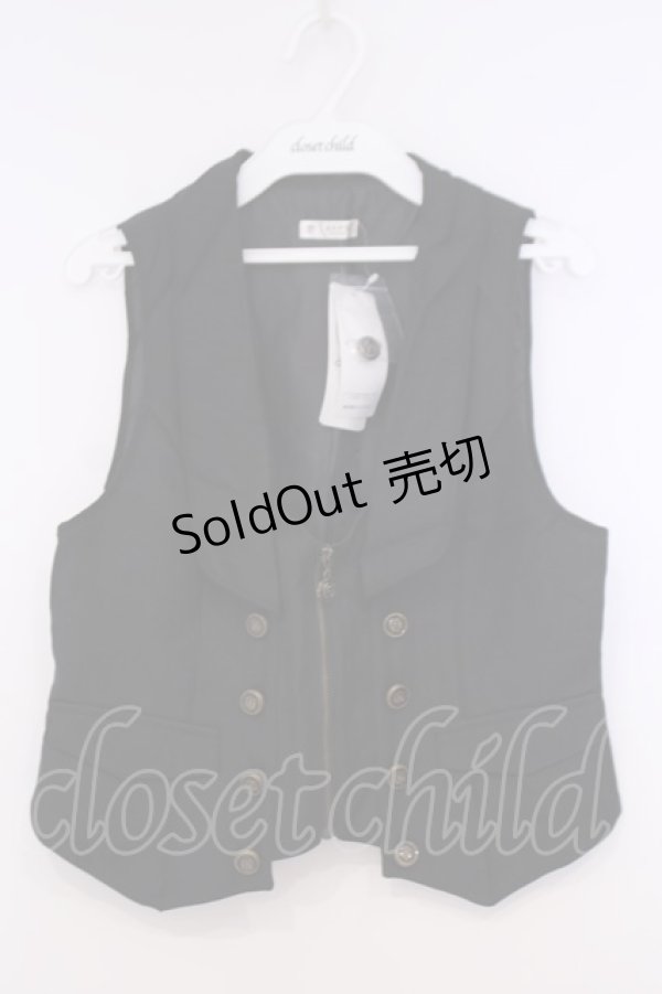 画像1: axes femme / ジップデザインベスト  クロ O-26-02-04-1095-AX-TO-IG-OS (1)