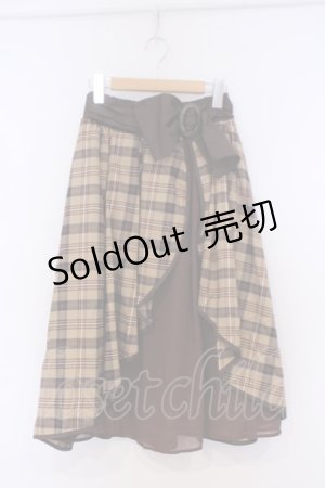 画像: axes femme POETIQUE / リボンベルトデザインスカート M ブラウン O-26-02-04-1097-AX-SK-IG-ZT0211U