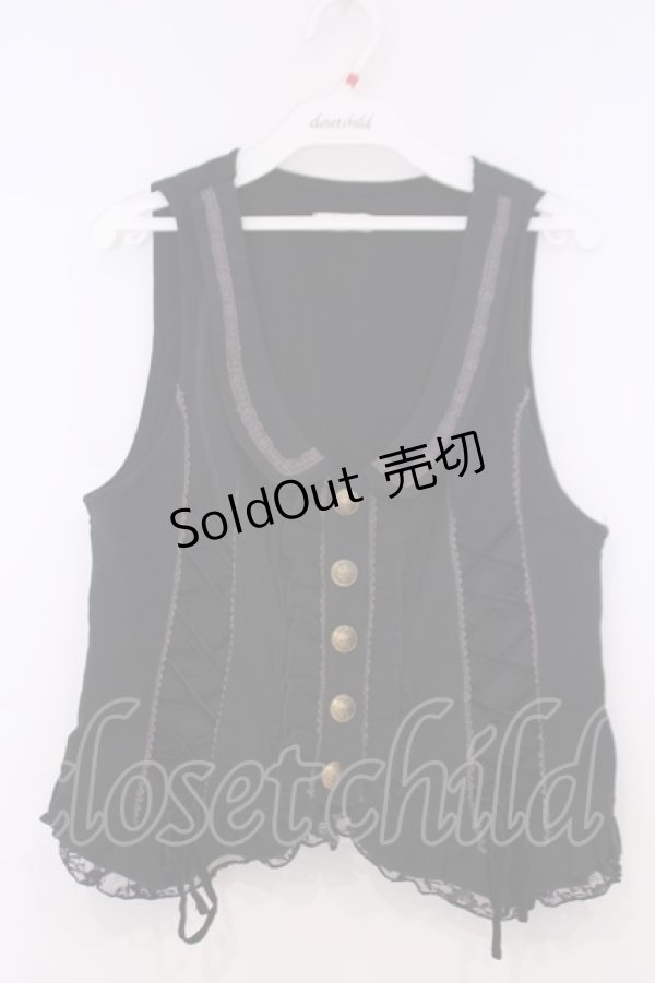 画像1: axes femme / サイドレースUPベスト  クロ O-26-02-04-1100-AX-TO-IG-OS (1)