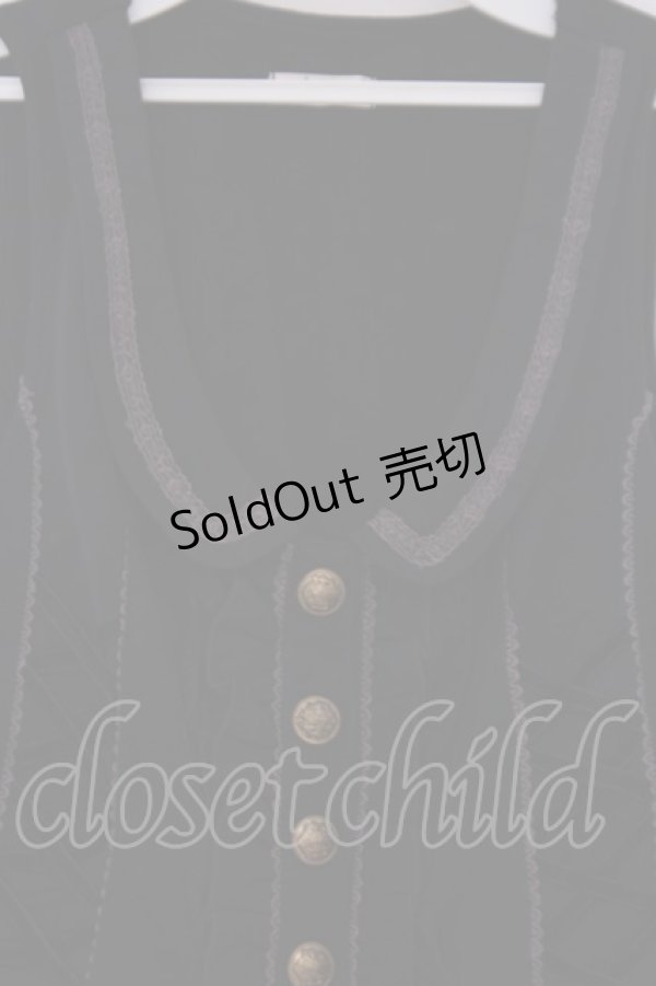 画像2: axes femme / サイドレースUPベスト  クロ O-26-02-04-1100-AX-TO-IG-OS (2)