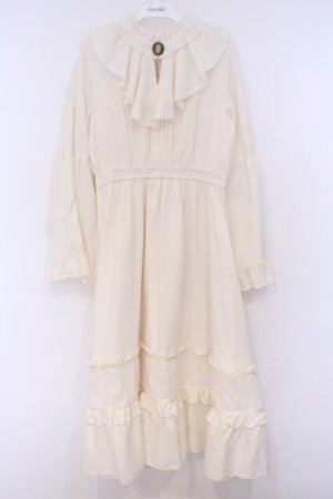 画像: axes femme / 姫袖風ラッフルフリルワンピース  オフ O-26-02-04-1101-AX-OP-IG-OS