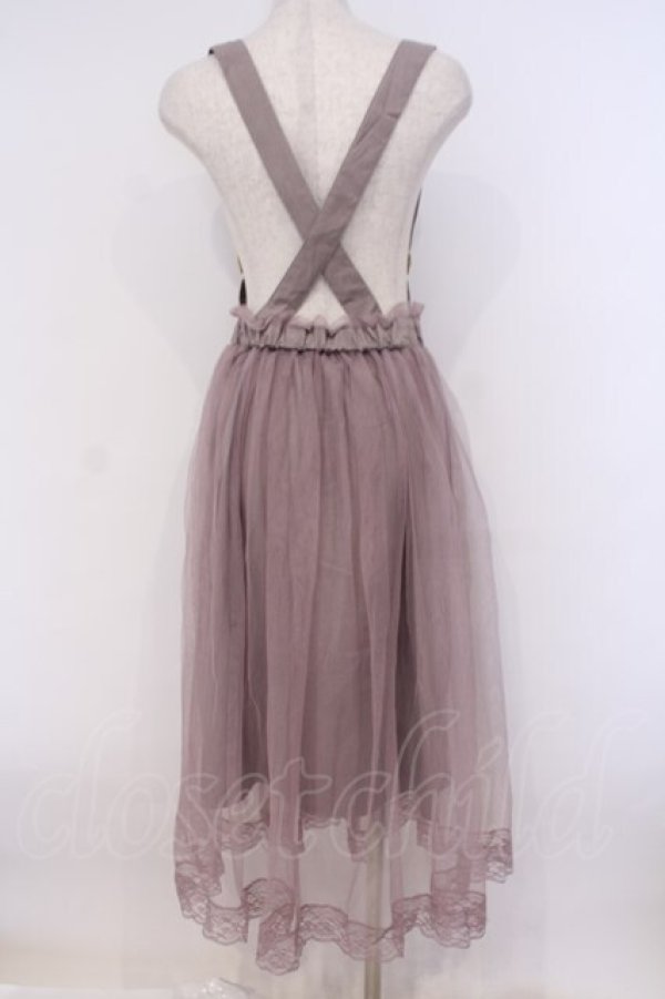 画像3: axes femme POETIQUE / 刺繍サス付チュールスカート  ピンク O-26-02-04-1001-AX-SK-IG-OS (3)