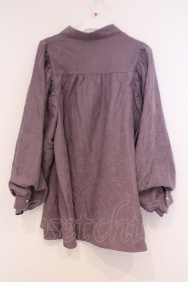 画像3: axes femme / ボリューム袖コーデュロイブラウス  ラベンダー O-26-02-04-1103-AX-BL-IG-OS (3)