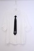 画像1: axes femme / 刺繍ネクタイ付ブラウス M シロ O-26-02-04-1106-AX-BL-IG-OS (1)