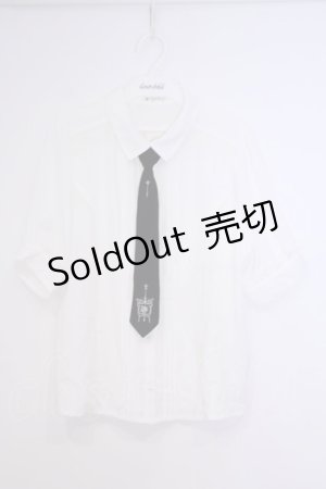 画像: axes femme / 刺繍ネクタイ付ブラウス M シロ O-26-02-04-1106-AX-BL-IG-OS