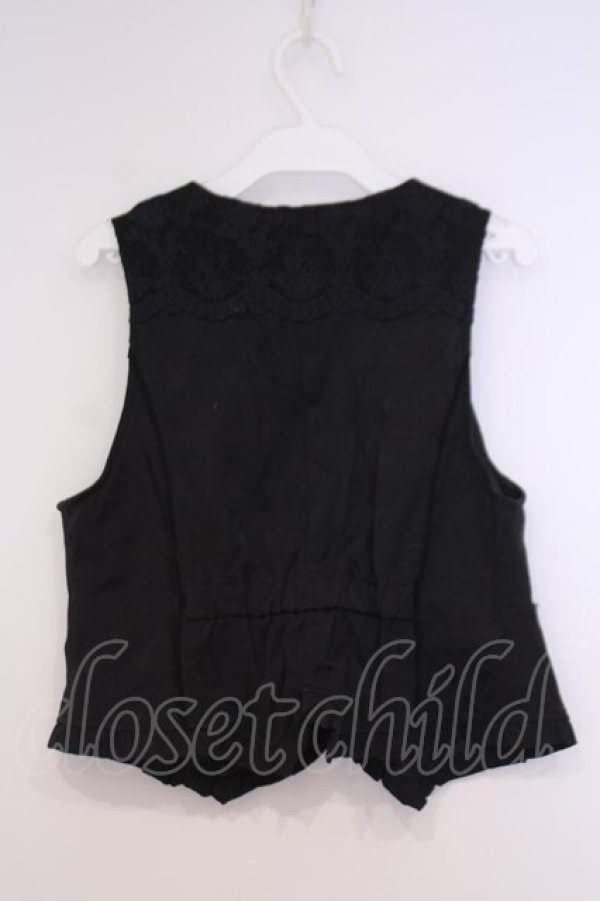 画像3: axes femme / ジャカードショートベスト  クロ O-26-02-04-1107-AX-TO-IG-OS (3)