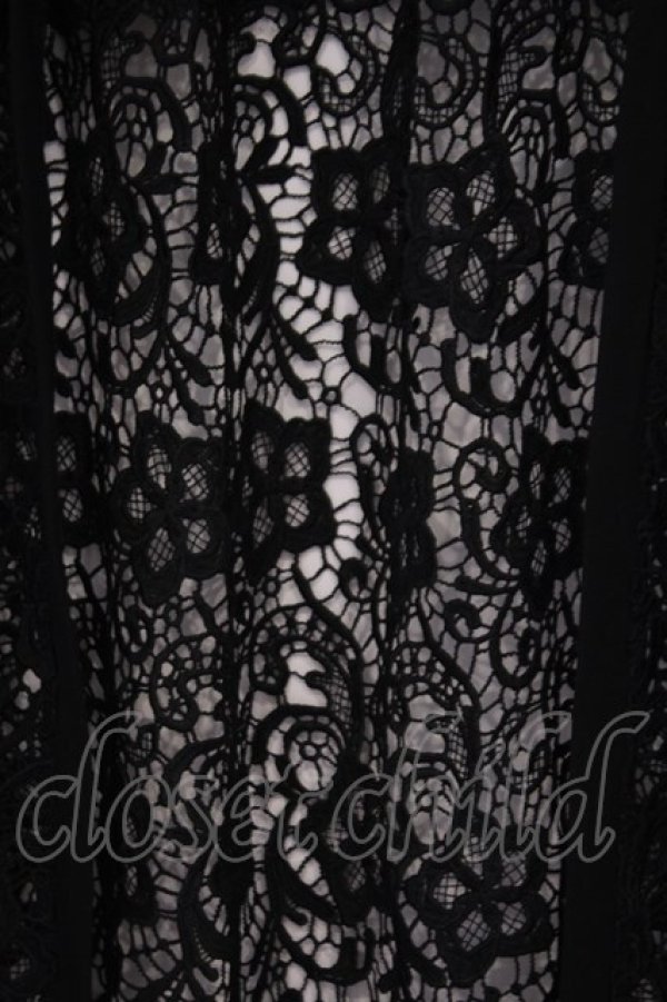 画像2: axes femme / レース切替UVカットカーデ M クロ O-26-02-04-1011-AX-TO-IG-OS (2)