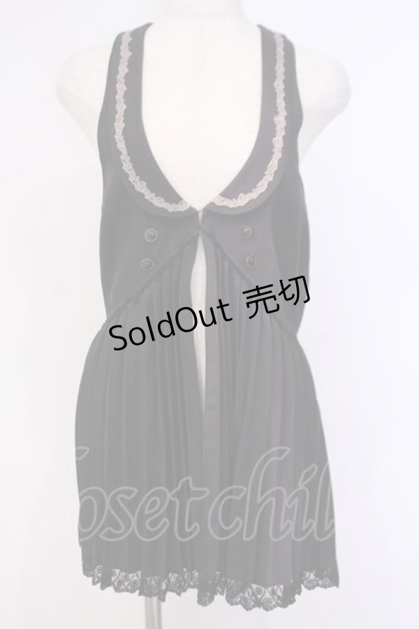 画像1: axes femme / ホルターロングベスト  クロ O-26-02-04-1002-AX-TO-IG-OS (1)