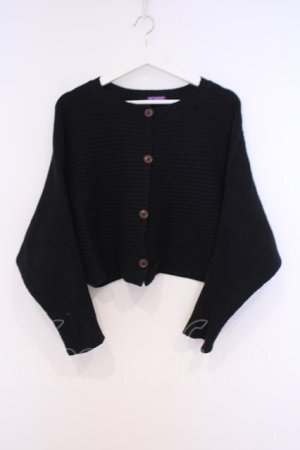 画像: axes femme / ドルマンニットカーディガン  クロ O-26-02-04-1014-AX-TO-IG-OS