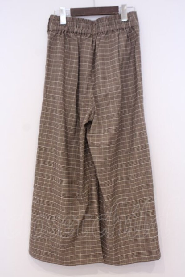 画像3: axes femme / グレンチェックワイドパンツ  ブラウン O-26-02-04-1019-AX-SH-IG-OS (3)