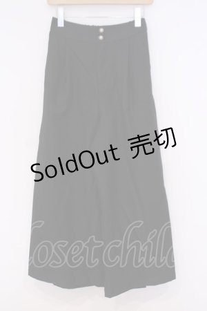 画像: axes femme / スカーフ柄切替ワイドパンツ  クロ O-26-02-04-1021-AX-PA-IG-OS