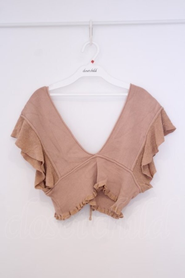 画像1: axes femme POETIQUE / ラメニットビスチェ M サーモンピンク O-26-02-04-1022-AX-TO-IG-OS (1)