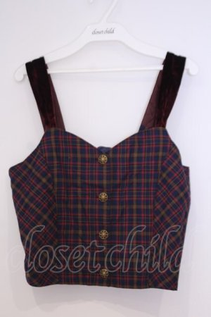 画像: axes femme / HOUSEofTARTANコラボビスチェ M アオ×アカチェック O-26-02-04-1024-AX-TO-IG-OS