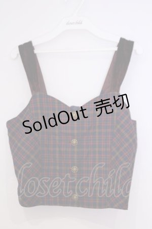 画像: axes femme / HOUSEofTARTANコラボビスチェ M アオ×アカチェック O-26-02-04-1024-AX-TO-IG-OS
