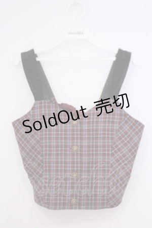 画像: axes femme / HOUSEofTARTANコラボビスチェ M アカチェック O-26-02-04-1025-AX-TO-IG-OS