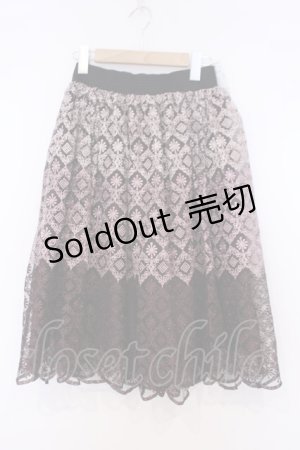 画像: axes femme / グラデーション刺繍スカート M ワイン系 O-26-02-04-1028-AX-SK-IG-OS