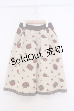 画像: axes femme NOSTALGIE / クラシックローズゴブランスカート M ベージュ×ブラウン O-26-02-04-1030-AX-SK-IG-OS