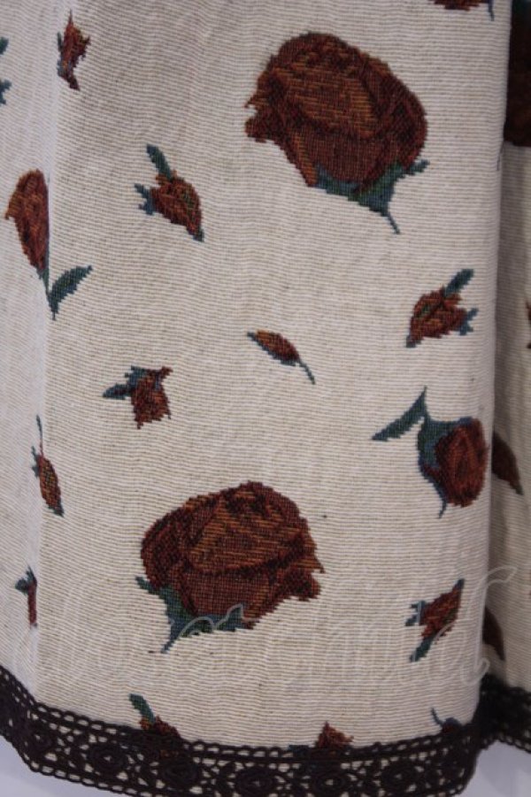 画像2: axes femme NOSTALGIE / クラシックローズゴブランスカート M ベージュ×ブラウン O-26-02-04-1030-AX-SK-IG-OS (2)