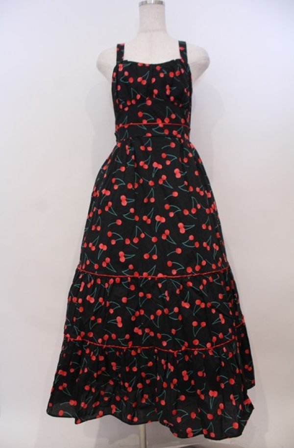 画像1: MILK / チェリーナドレス  クロ O-26-02-04-007-ML-OP-OW-OS (1)