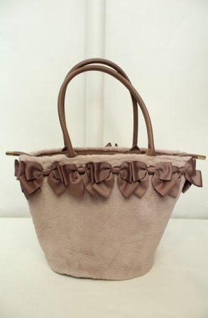 画像: m petit by misako / AM*NIリボンFバッグ  ピンク O-26-02-04-2010-LO-BG-IG-OS