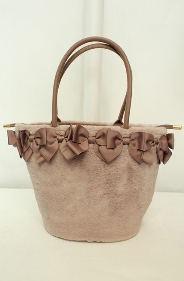 画像3: m petit by misako / AM*NIリボンFバッグ  ピンク O-26-02-04-2010-LO-BG-IG-OS (3)