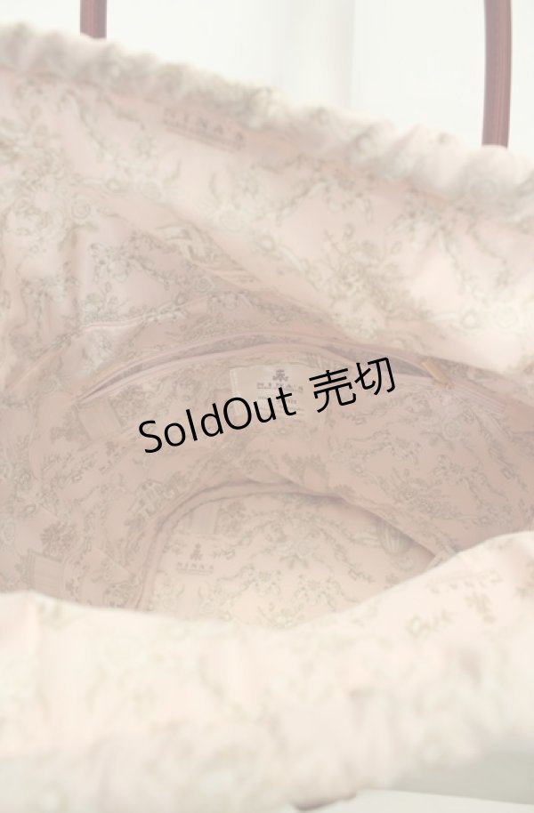 画像4: m petit by misako / AM*NIリボンFバッグ  オフ×アカ O-26-02-04-2011-LO-BG-IG-OS (4)