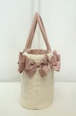 画像2: m petit by misako / AM*NIリボンFバッグ  オフ×ピンク O-26-02-04-2012-LO-BG-IG-OS (2)
