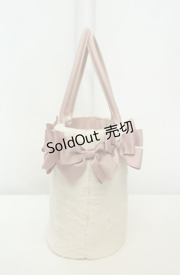 画像2: m petit by misako / AM*NIリボンFバッグ  オフ×ピンク O-26-02-04-2012-LO-BG-IG-OS (2)