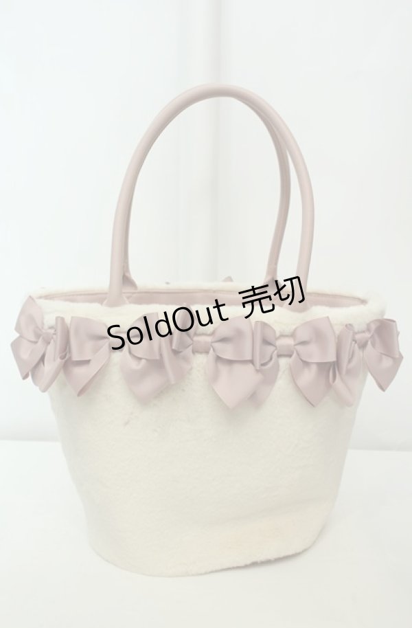 画像3: m petit by misako / AM*NIリボンFバッグ  オフ×ピンク O-26-02-04-2012-LO-BG-IG-OS (3)