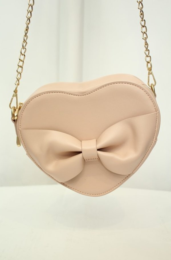 画像1: m petit by misako / ハートポシェット  ピンク O-26-02-04-2016-0-BG-IG-ZT308 (1)