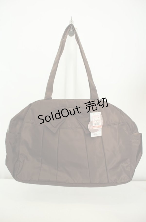 画像1: m petit by misako / AMリボンヅカイボストンバッグ  ブラウン O-26-02-04-2003-LO-BG-IG-OS (1)