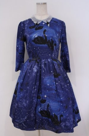 画像: MILK / スワンレイクドレス  ナイトブルー×ブラックスワン O-26-02-04-016-ML-OP-OW-OS