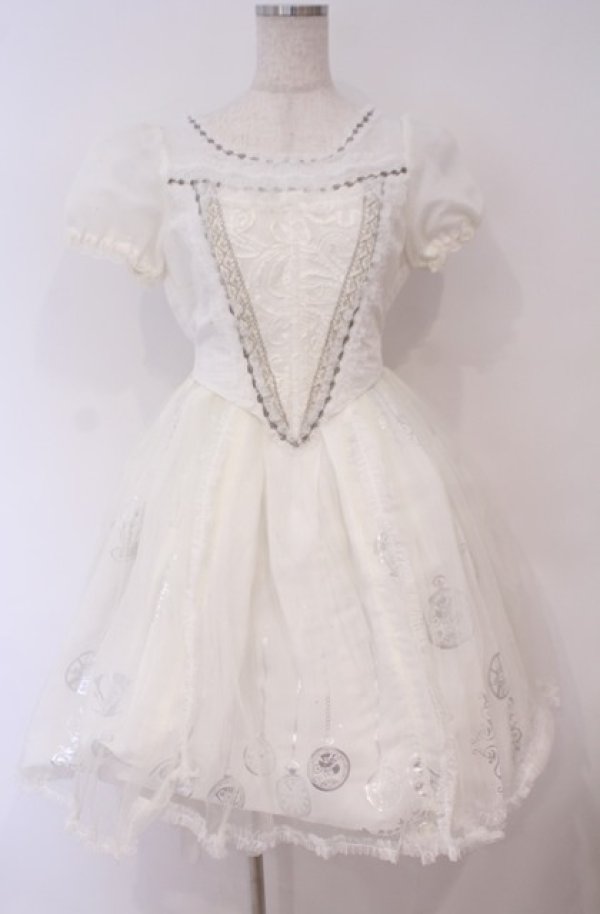 画像1: Secret Honey / White dress one piece（Alice Through the Looking Glass ver.）ワンピース 2 シロ O-26-02-04-017-CA-OP-OW-OS (1)