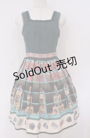 画像: Secret Honey / ハニーデュークス柄ワンピース（Harry Potterコラボ） 2 グリーン O-26-02-04-018-CA-OP-OW-OS