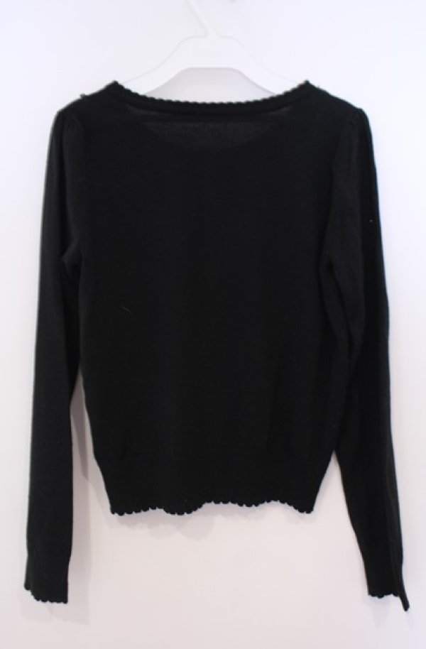 画像3: Secret Honey / 薔薇モチーフ使いカーディガン 2 クロ O-26-02-04-022-CA-TO-OW-OS (3)